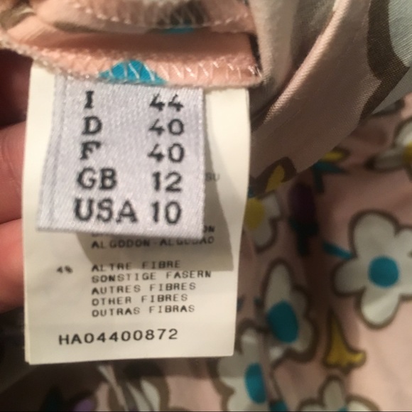 Moschino dress pink v neck ribbons bows pastel - Picture 5 of 5